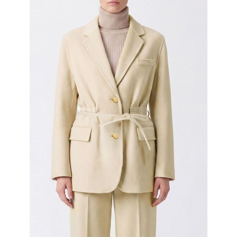 Semicouture Women Semicouture Single-Breasted Short Wool Coat With Waist Belt